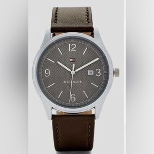 Tommy Hilfiger Brown Leather Mens Watch